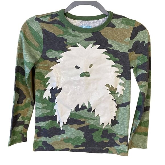 Crewcuts Everyday Long Sleeve Camo Ready For The Yeti Graphic Crewneck Tee Sz 8 - Picture 1 of 8